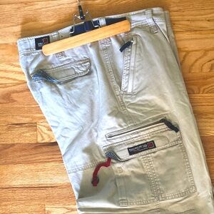 Vintage 90s Rag Wear baggy cargo pants, size 40. 100% natural organic Algodon